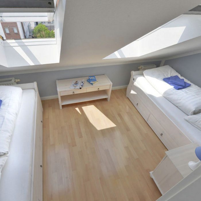Schlafzimmer in gehobener Ferienwohnung Admiral auf Wangerooge