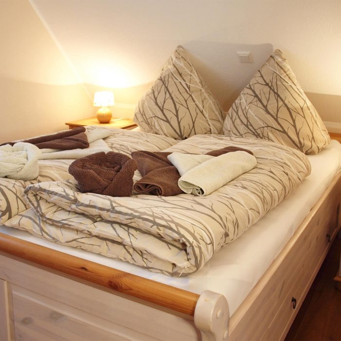 Schlafzimmer im Ferienhaus Fähnrich in Harlesiel